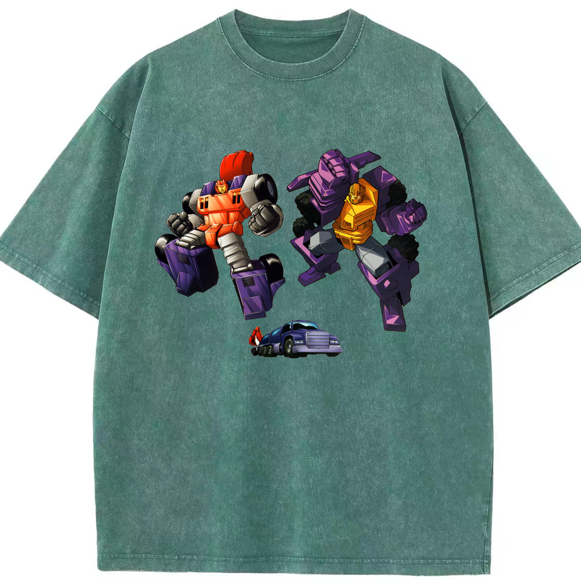 （画像用）  綿100% ヴィンテージ風 半袖Tシャツ（フロントプリント）